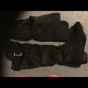 Black knee high boots Rebel sz8